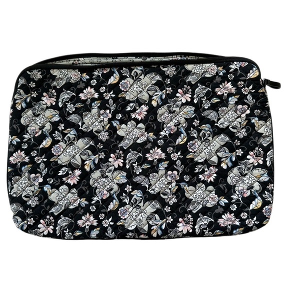 Vera Bradley Black Holland Garden Quilted Cotton Laptop Organizer up to 17” EUC - Picture 3 of 14